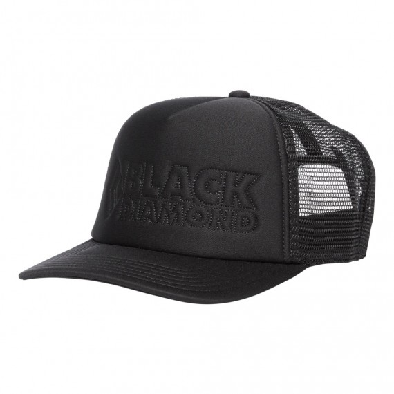 BLACK DIAMOND FLAT BILL TRUCKER HAT